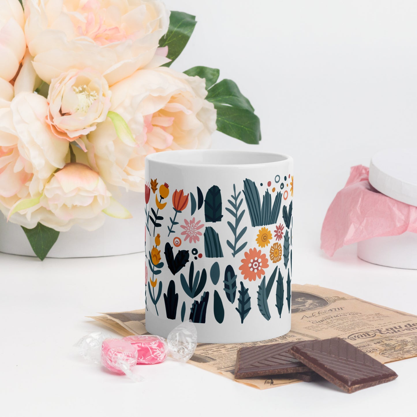 Flower power mug for coffee & tea's