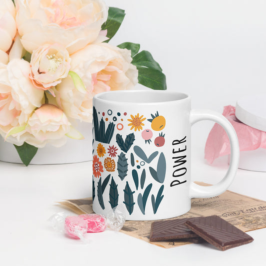 Flower power mug for coffee & tea's